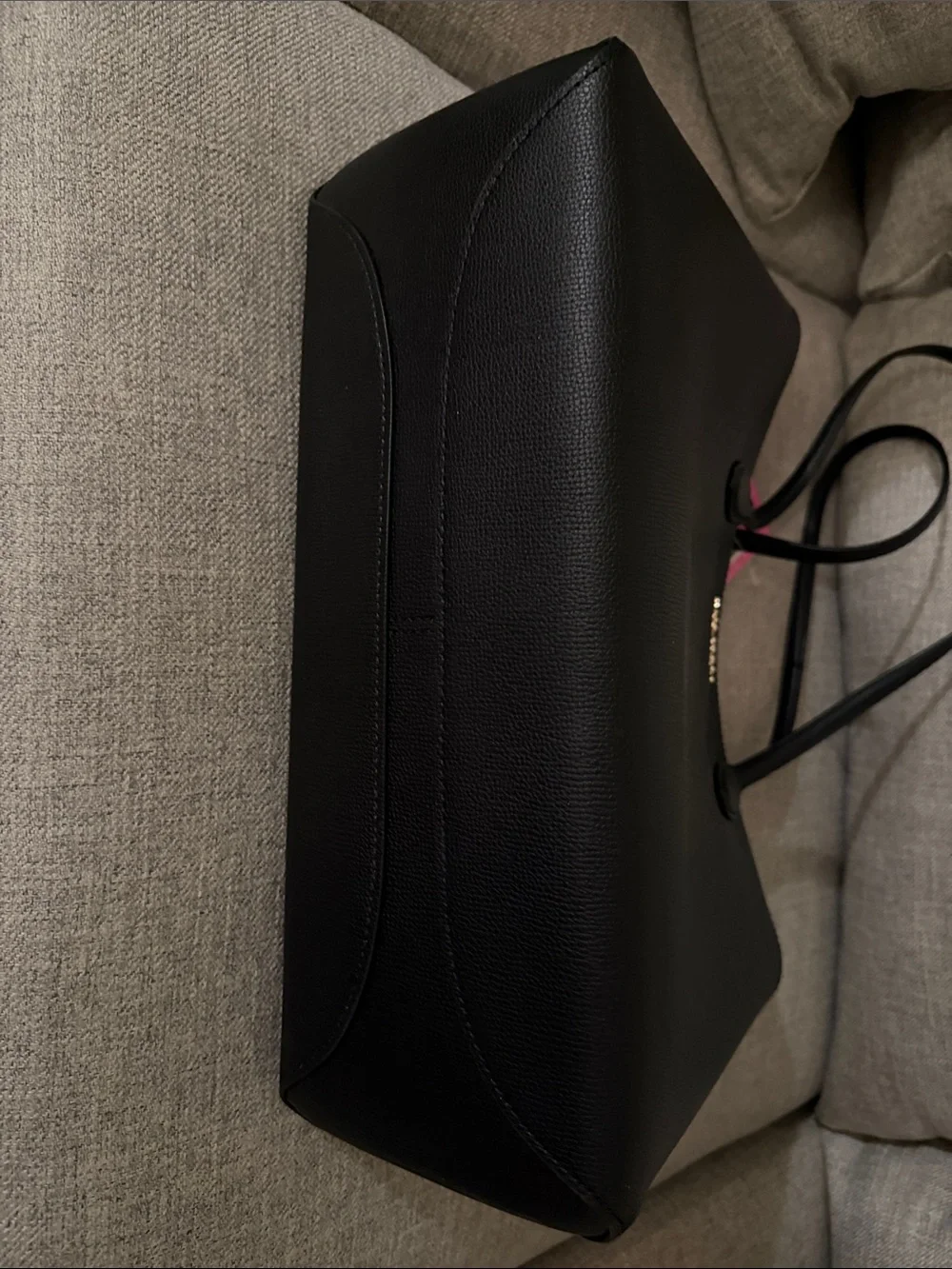 kate spade Black Tote with Light Pink Polka Dot Pouch